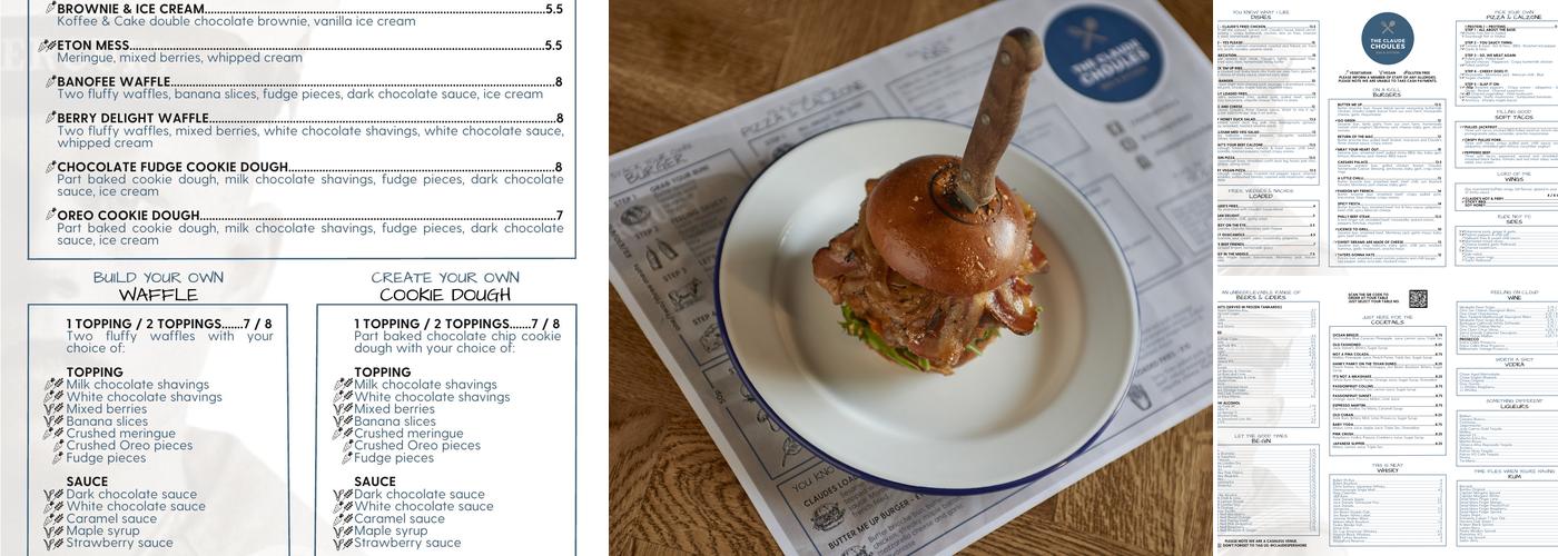 The Claude Choules Menu