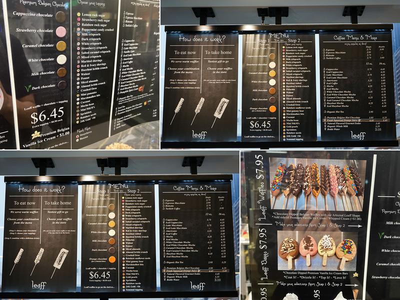 LEAFF WAFFLES Menu
