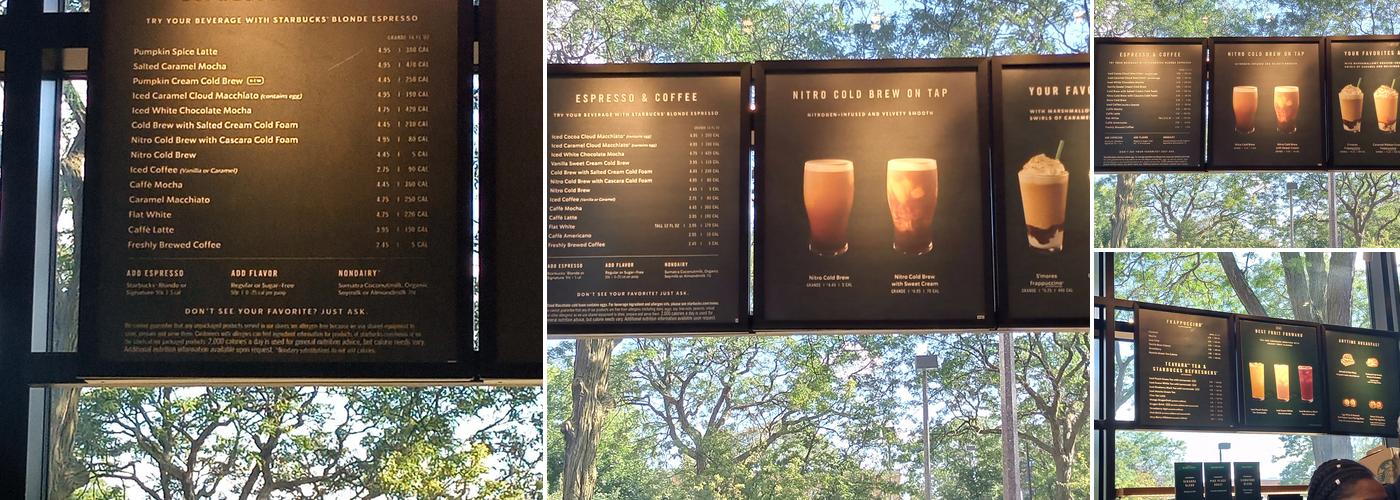 Starbucks Menu