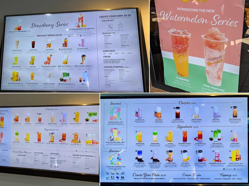 Teaspoon Menu