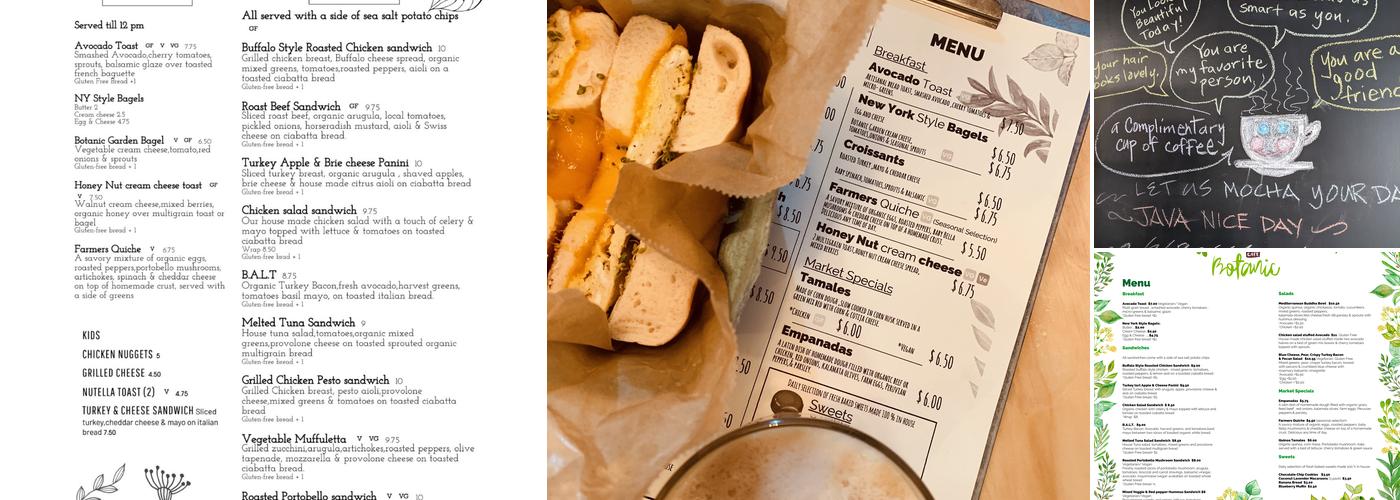 Botanic Café Menu