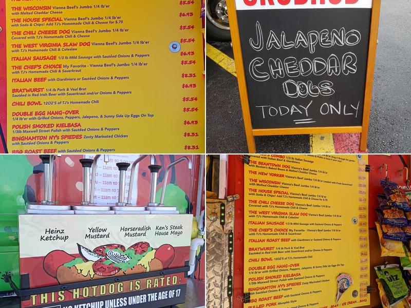 TJ's Dawg House Menu