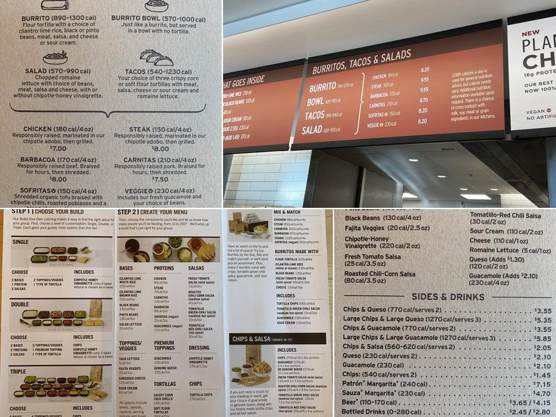 Chipotle Mexican Grill Menu