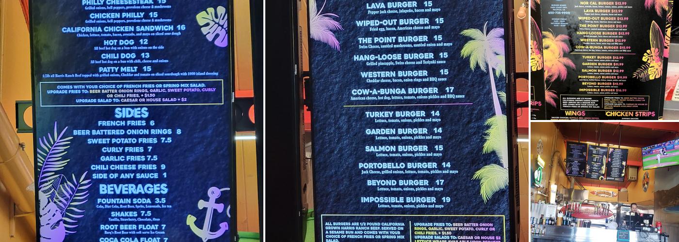 Burger Board Menu