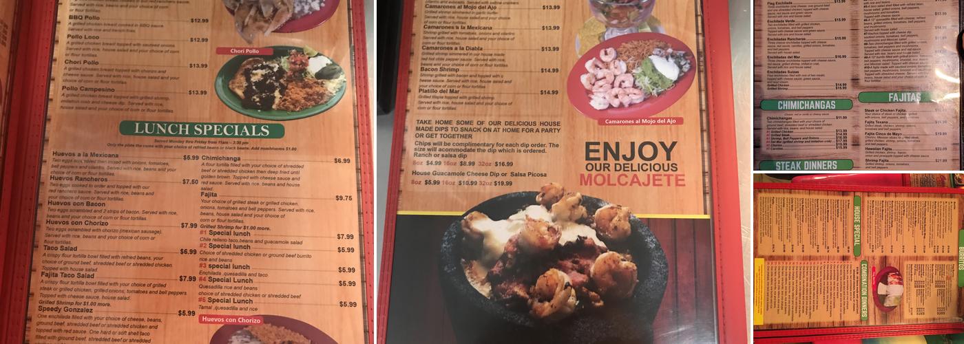 Cinco De Mayo Menu