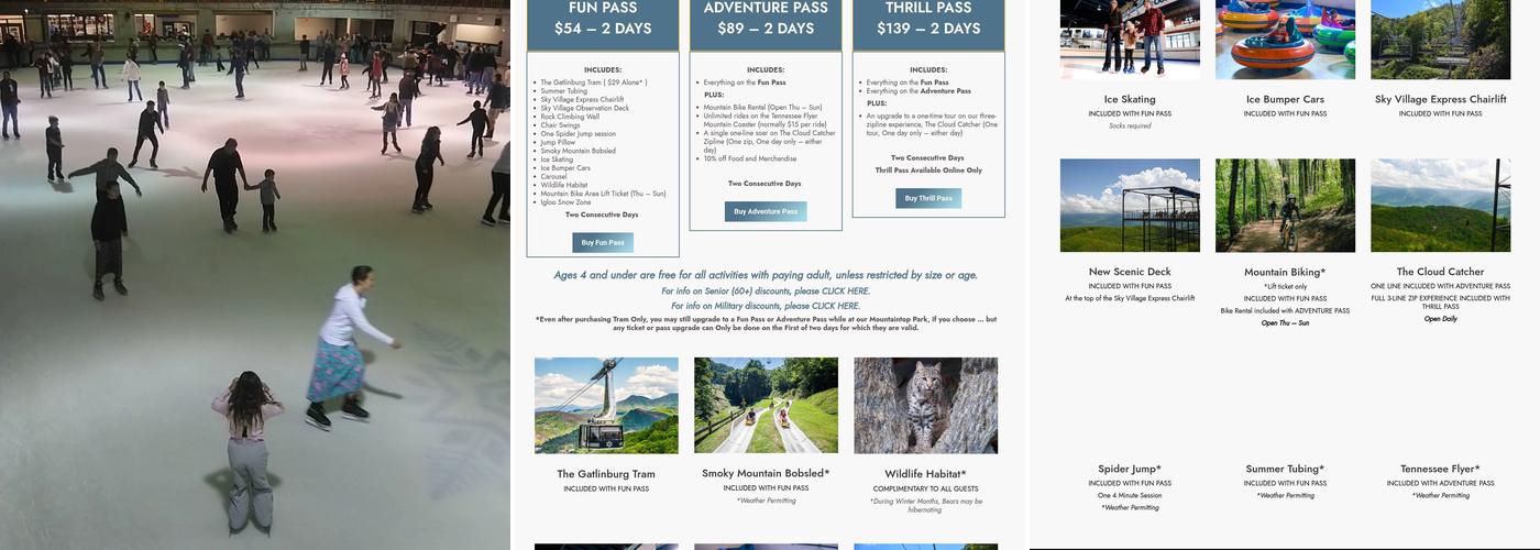 Ober Mountain Snow Tubing Menu