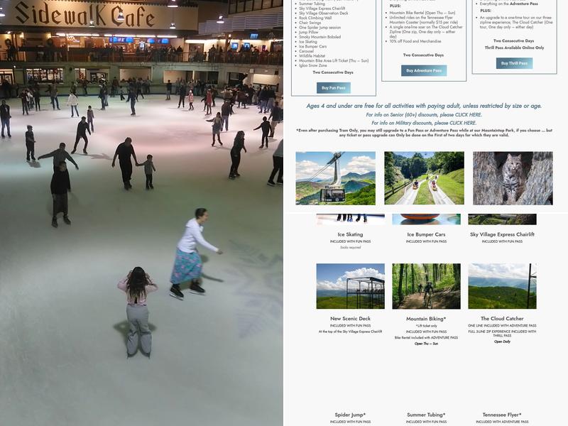 Ober Mountain Snow Tubing Menu