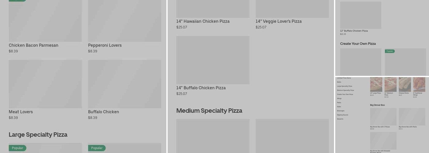 Pizza Hut Menu