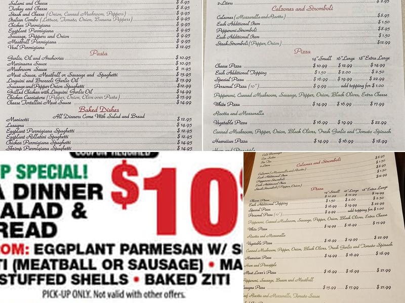 Venice Pizza & Pasta Menu