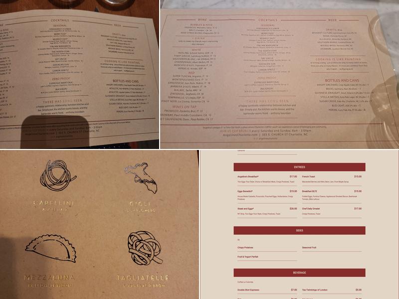 Angeline's Menu