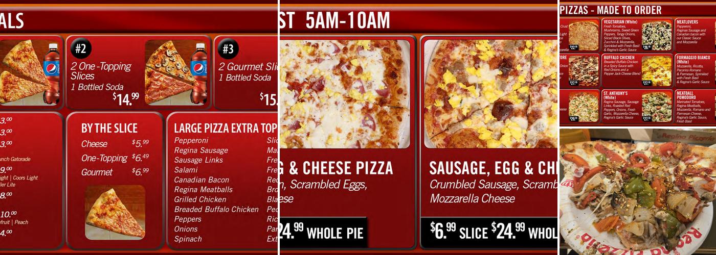 Pizzeria Regina Menu