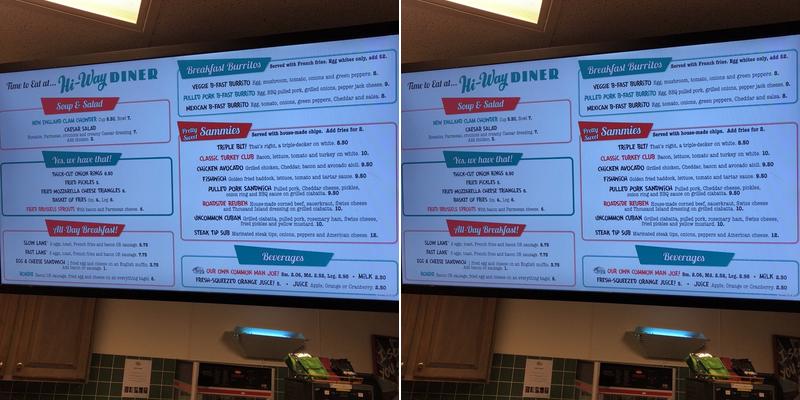 Hi-Way Diner - I-93 South Menu