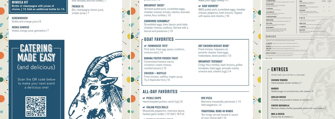 The Goat Germantown Menu