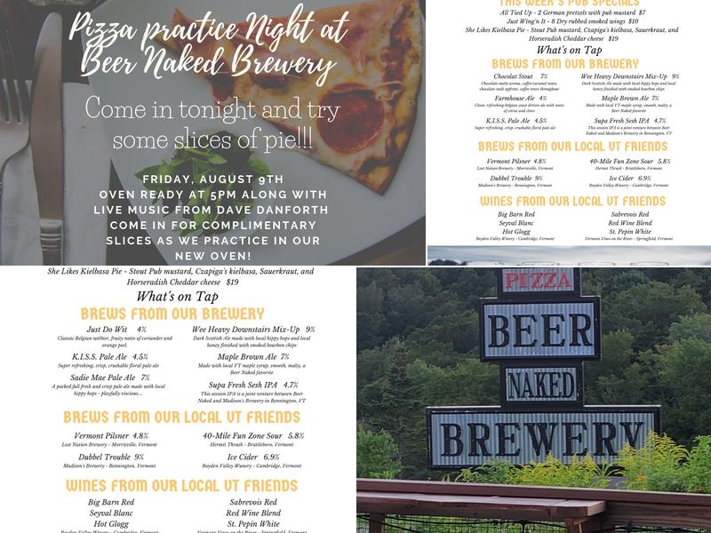 Beer Naked Brewery Menu