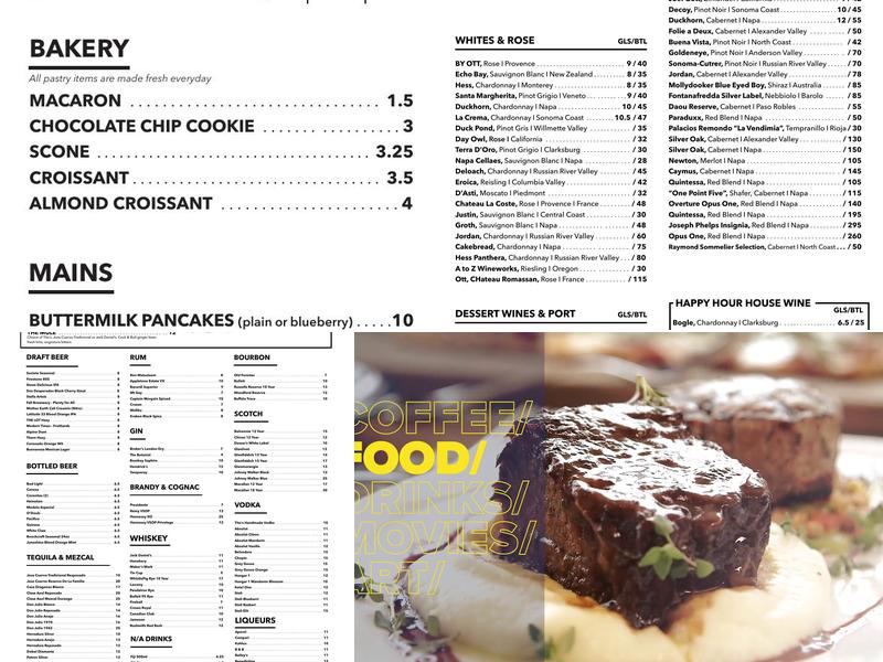 THE LOT City Center Menu