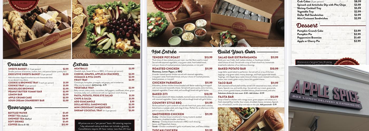 Apple Spice Box Lunch Delivery & Catering Charleston, SC Menu