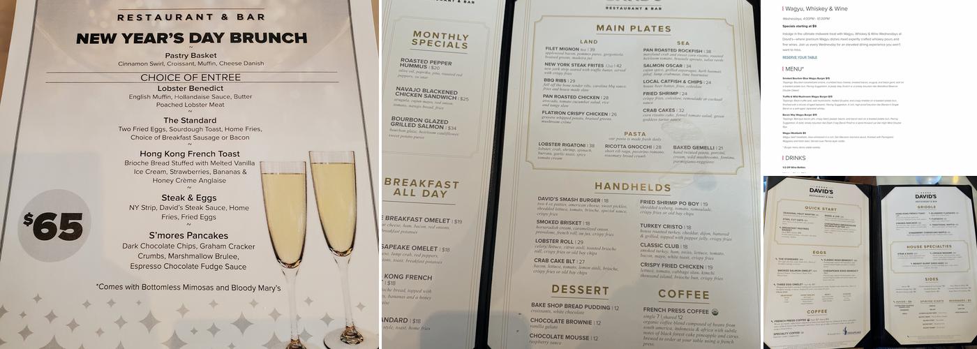 David's Menu