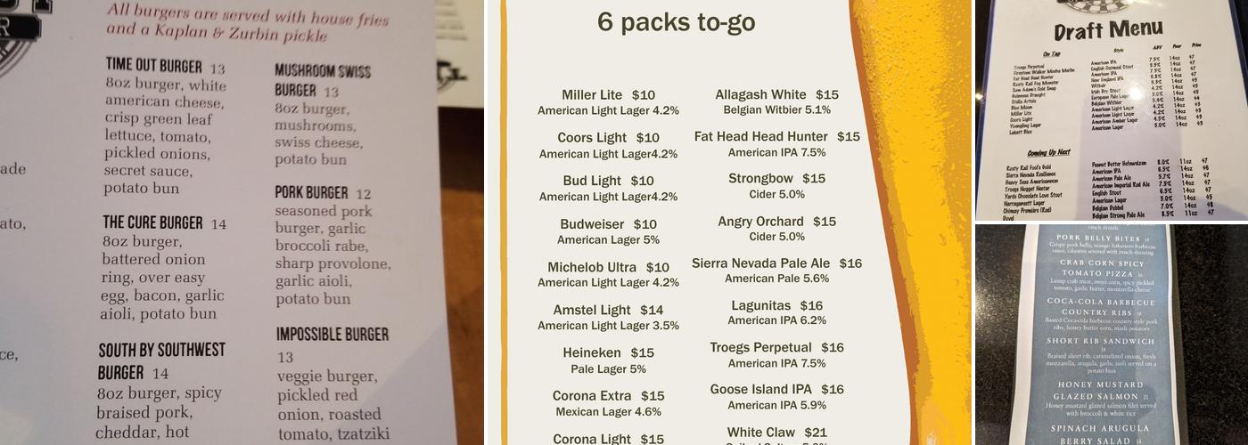 TimeOut Skippack Menu