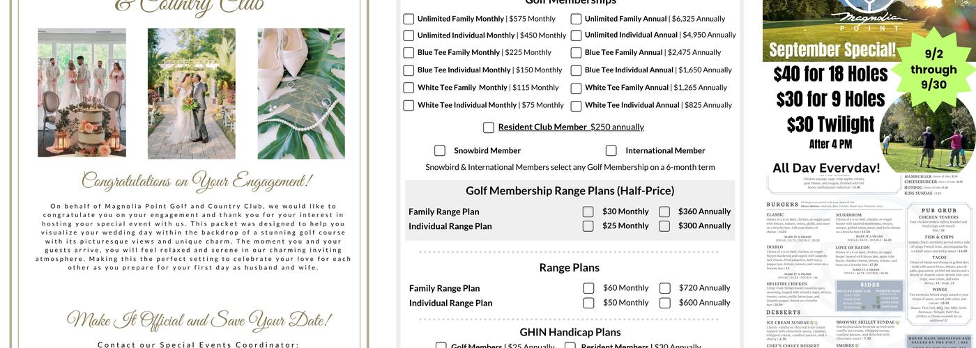 The Pub @ Magnolia Point GCC Menu