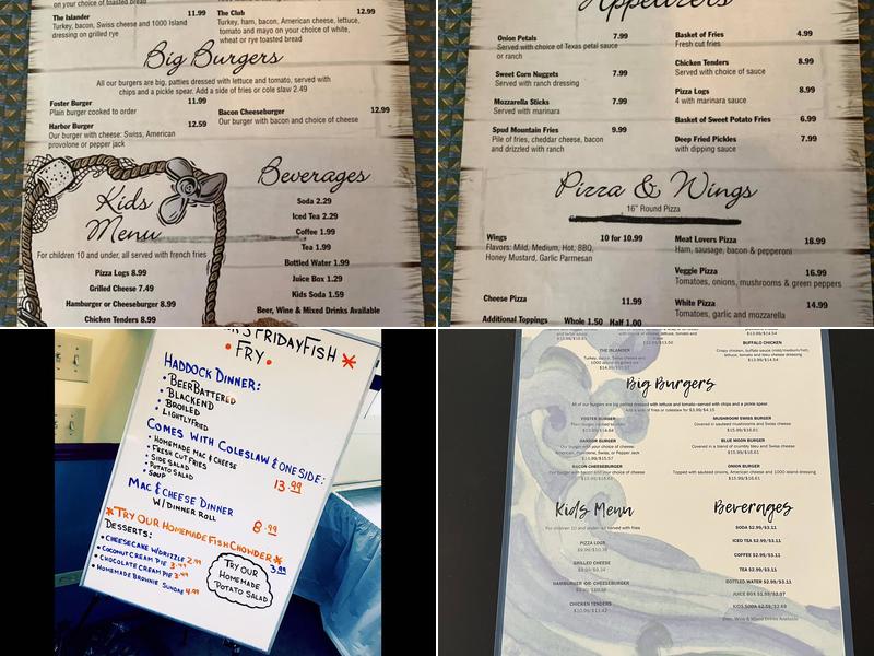 Foster's Harbor Inn Menu