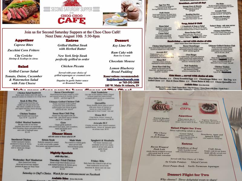Choo Choo Cafe Menu