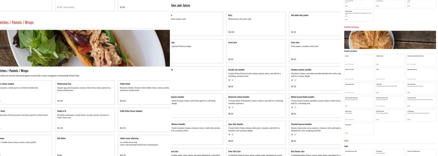 Roast & Co cafe Menu