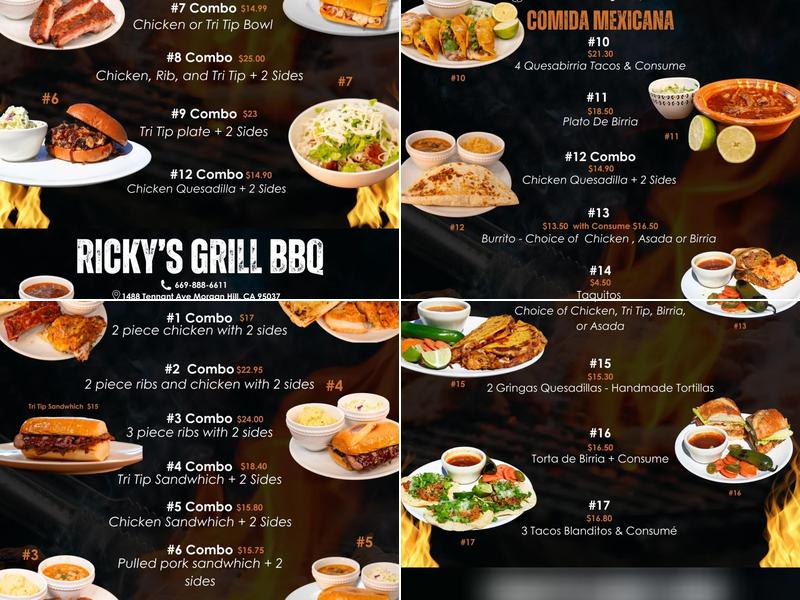 Ricky's Grill BBQ & CATERING Menu