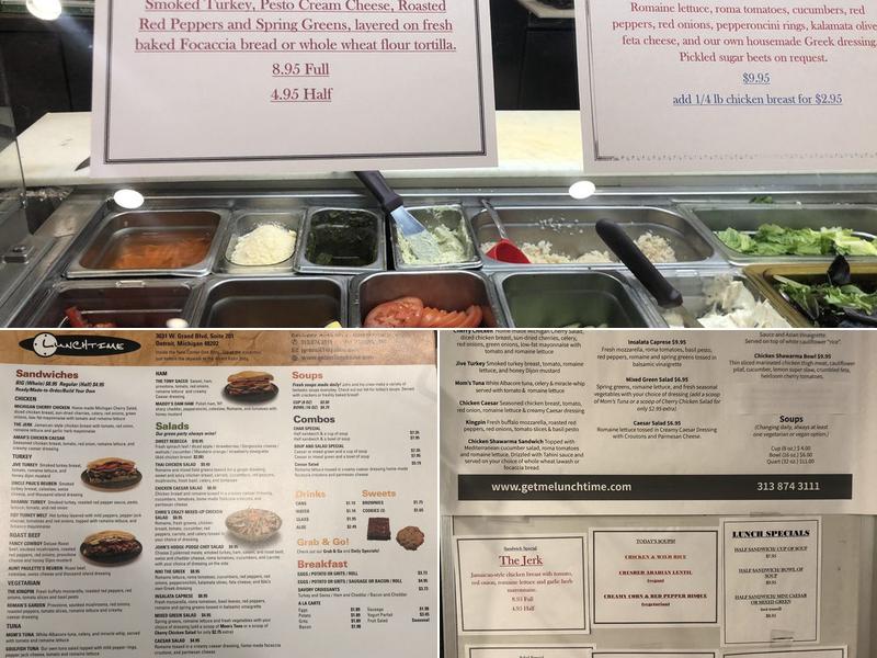 Lunchtime Detroit Menu