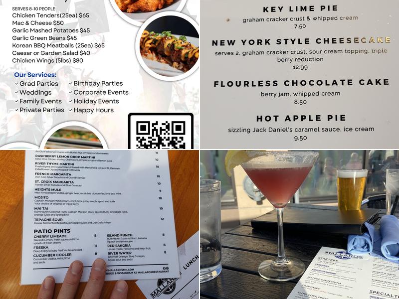 Mallards Restaurant Menu