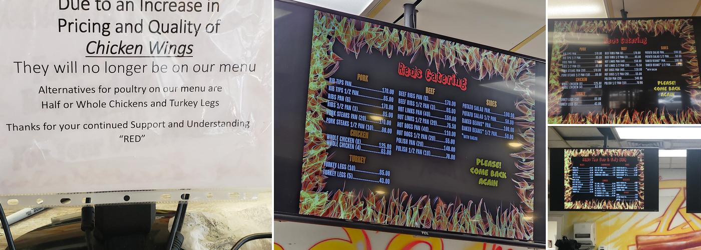 Red's The One And Only BBQ Menu