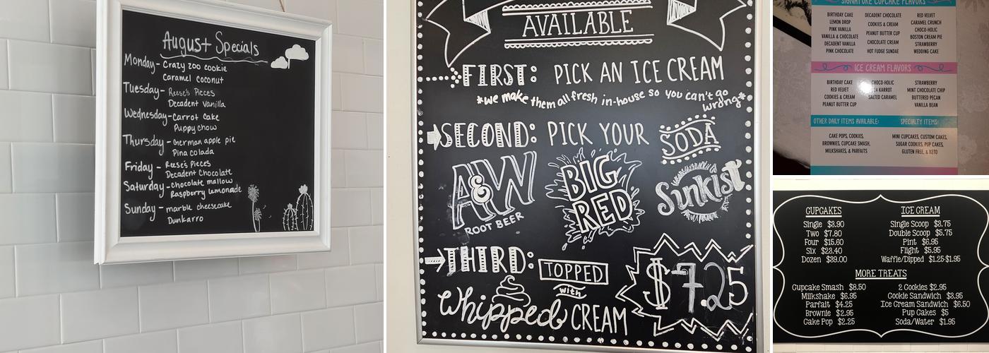 Smallcakes Cupcakery & Creamery - Waco Menu