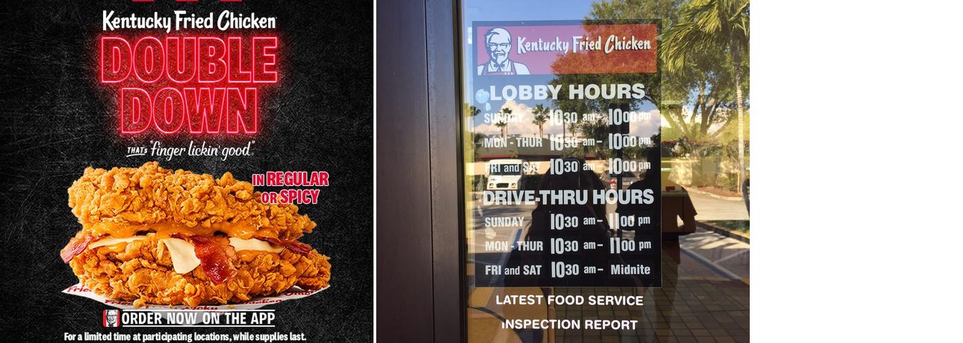 KFC Menu
