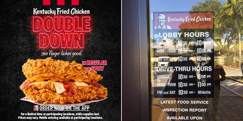 KFC Menu