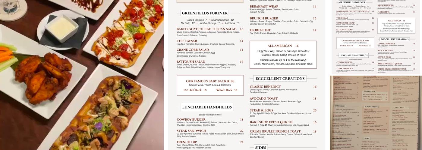 The Dancing Crane Menu