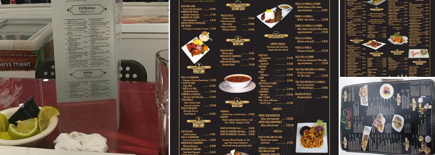 Mi Perú Menu