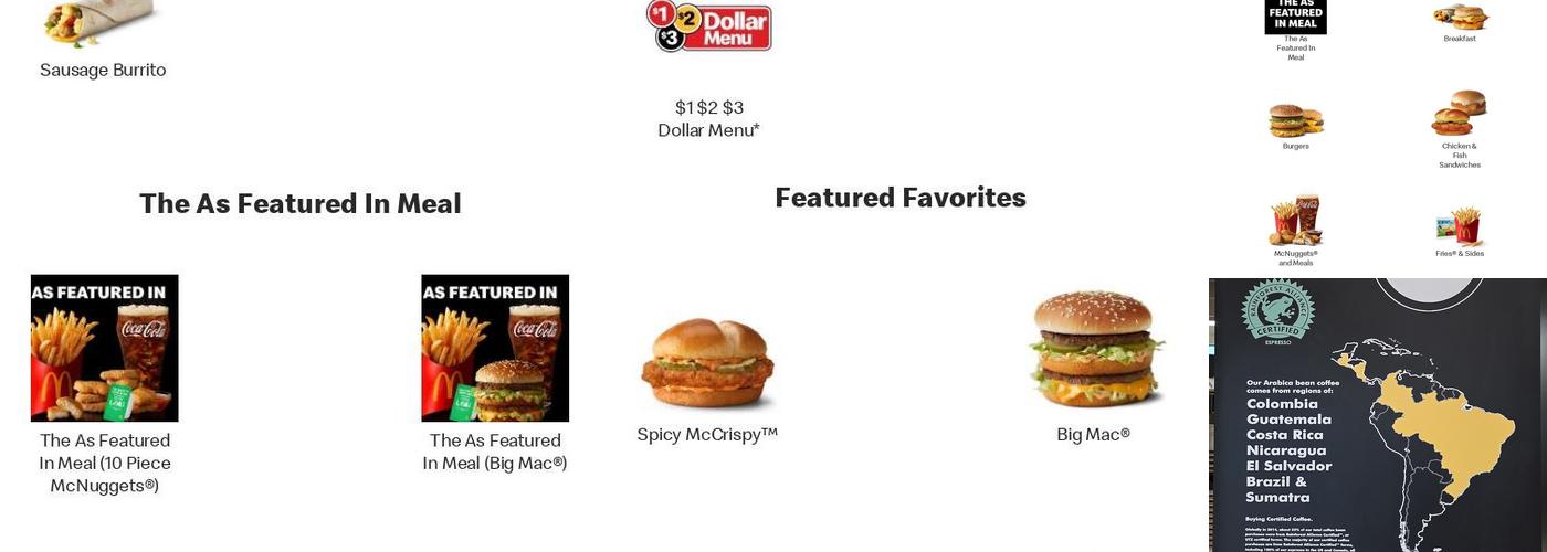McDonald's Menu