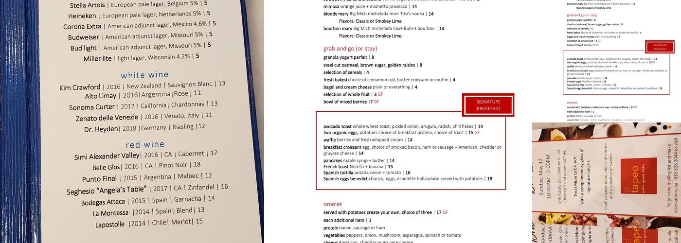 Longitude 87 Menu