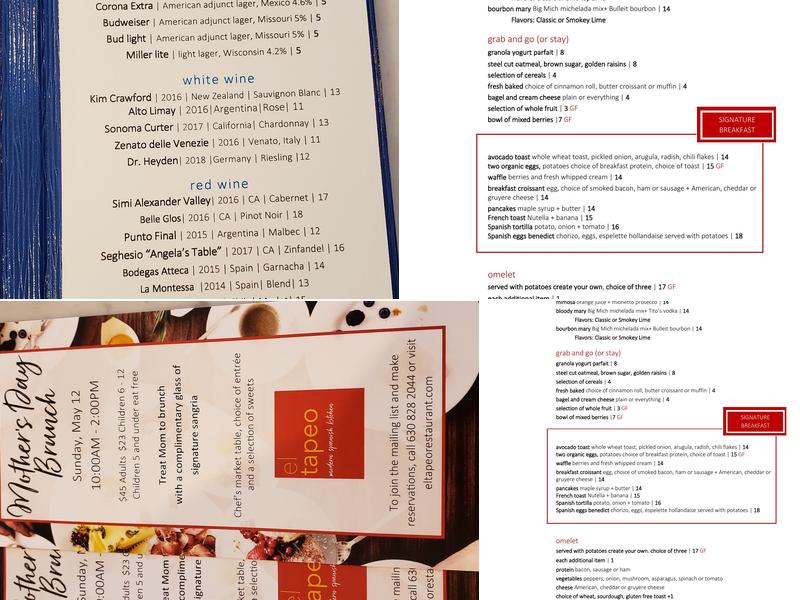 Longitude 87 Menu