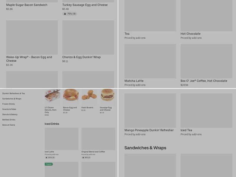 Dunkin' Menu