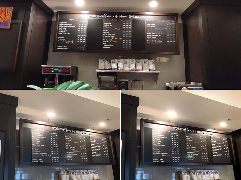 PJ's Coffee Menu