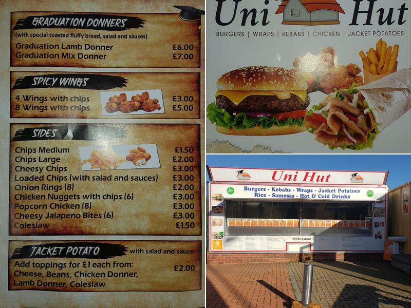Uni Hut Menu
