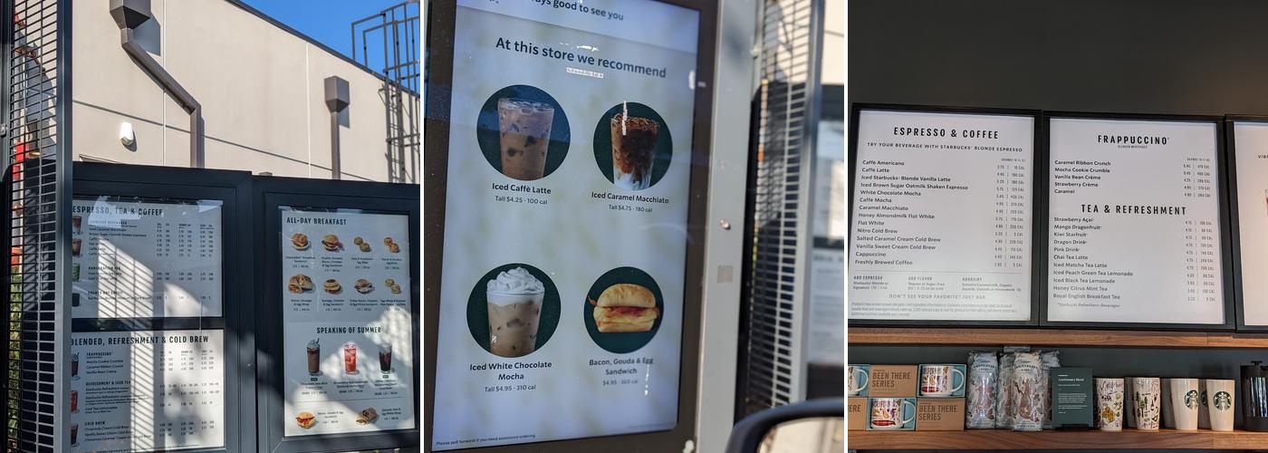 Starbucks Menu