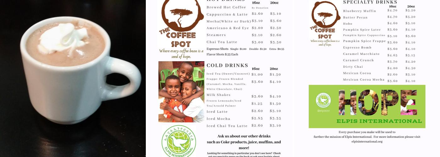 Coffee Spot Menu