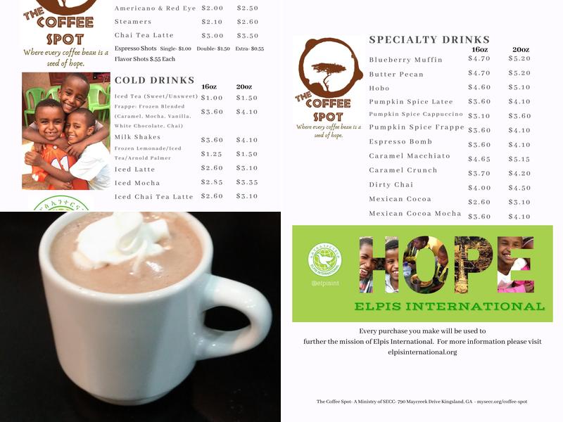 Coffee Spot Menu