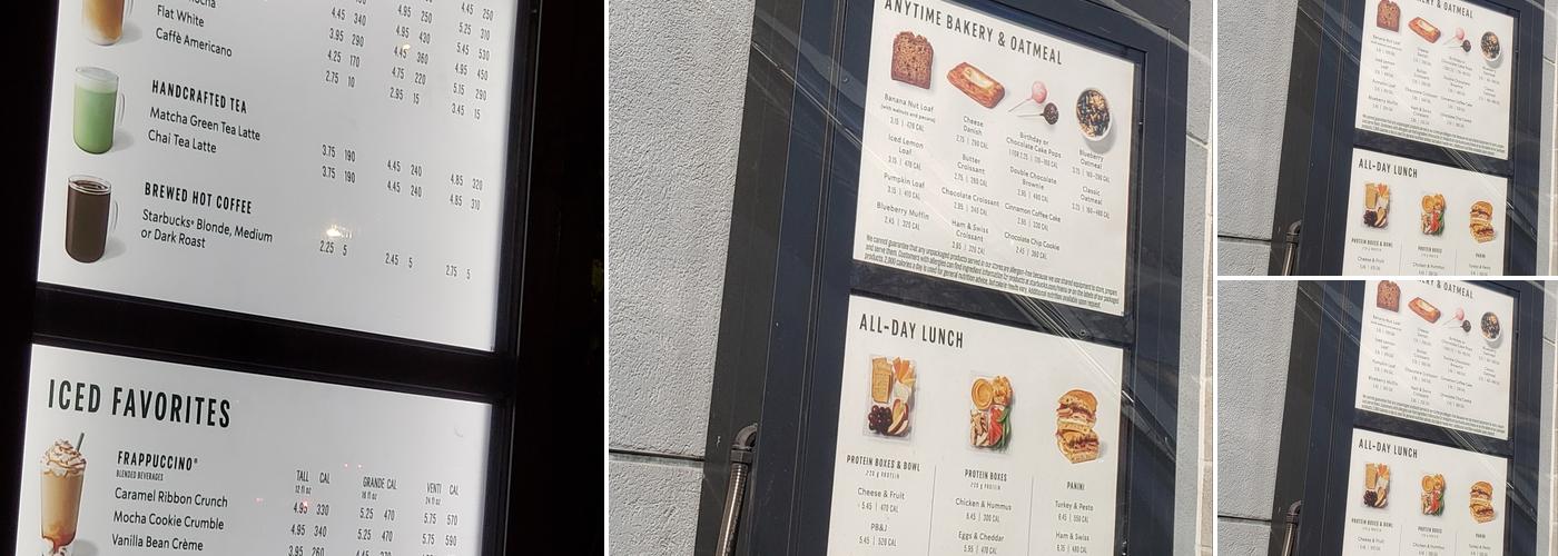 Starbucks Menu
