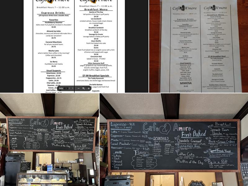 Cafe & A'more Menu