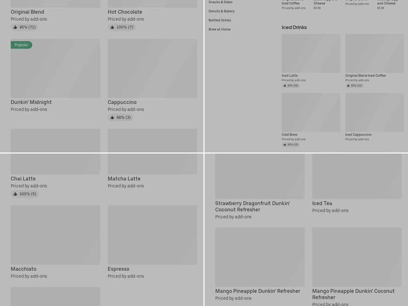Dunkin' Menu