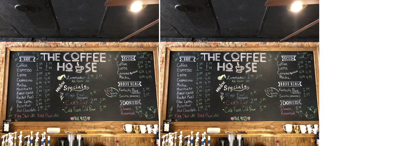 The Coffee House Menu