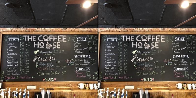 The Coffee House Menu