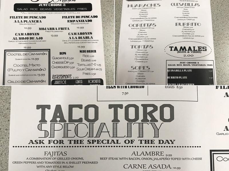 Dos Toros Meat Market Menu